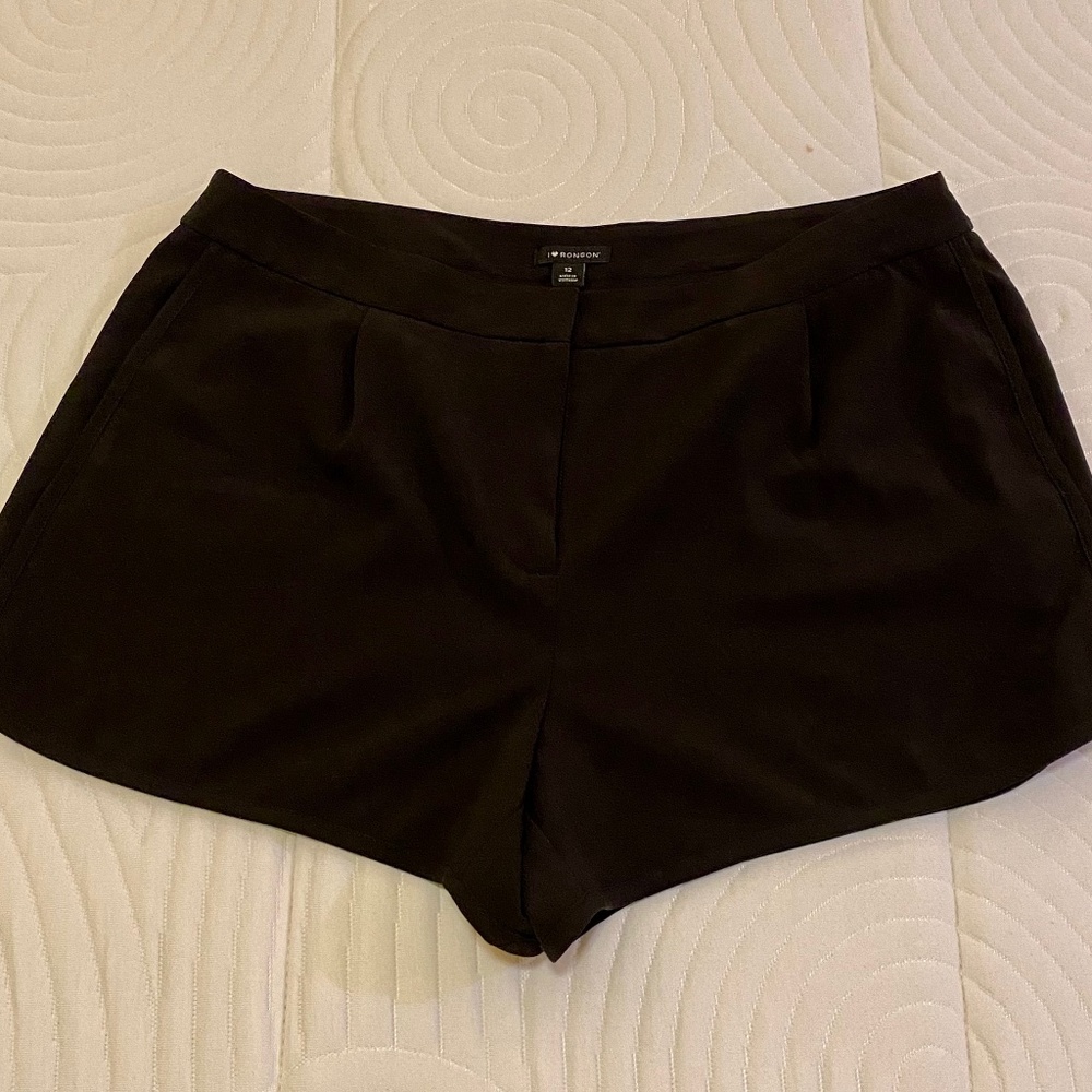 Black Summer Party Shorts Sz 12